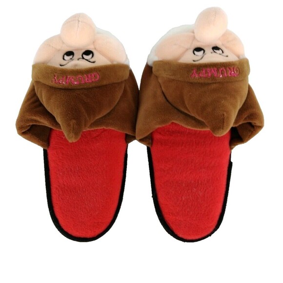 Vintage Walt Disney Grumpy Snow-White Seven Dwarfs House Slippers Medium - Picture 4 of 7